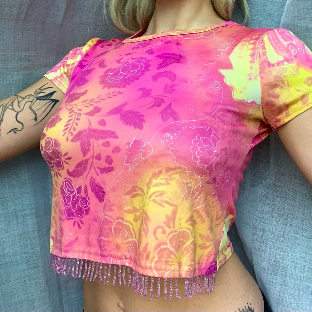 Y2K beaded crop top